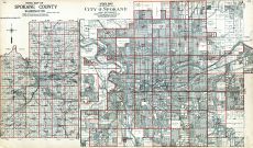 Index Map - Spokane City 1, Index Map - County, Spokane County 1912